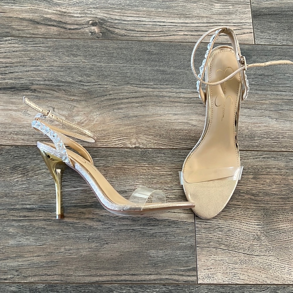 Jessica Simpson Milliana clear & crystal stiletto